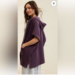 Aerie Oversized Purple Hooded Cape Size Sm -NWT